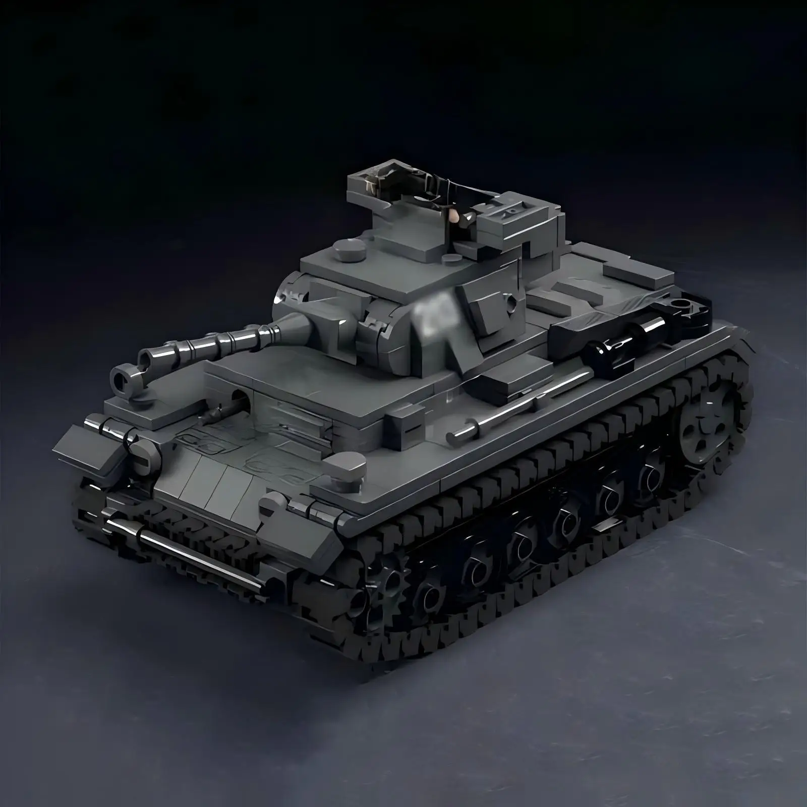 Militärausrüstung Bausteine MOC Deutschland III F-Typ Schwerer Panzer Modell DIY Kinder-Bausatz Spielzeug Jungen Geburtstagsgeschenk – Detail 1
