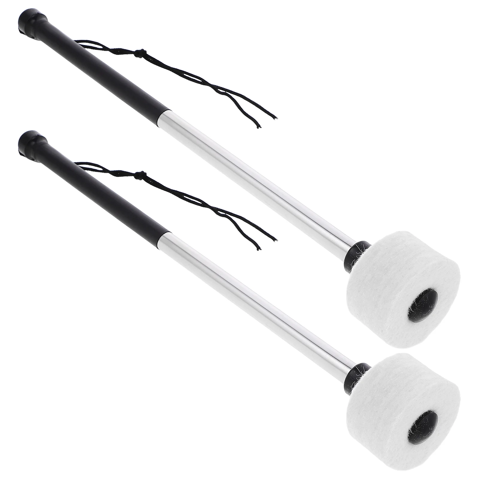 

2 Pcs Major Snare Drum Hammer Professional Large Stainless Steel *2pcs Student Use Wool Felt Mallets