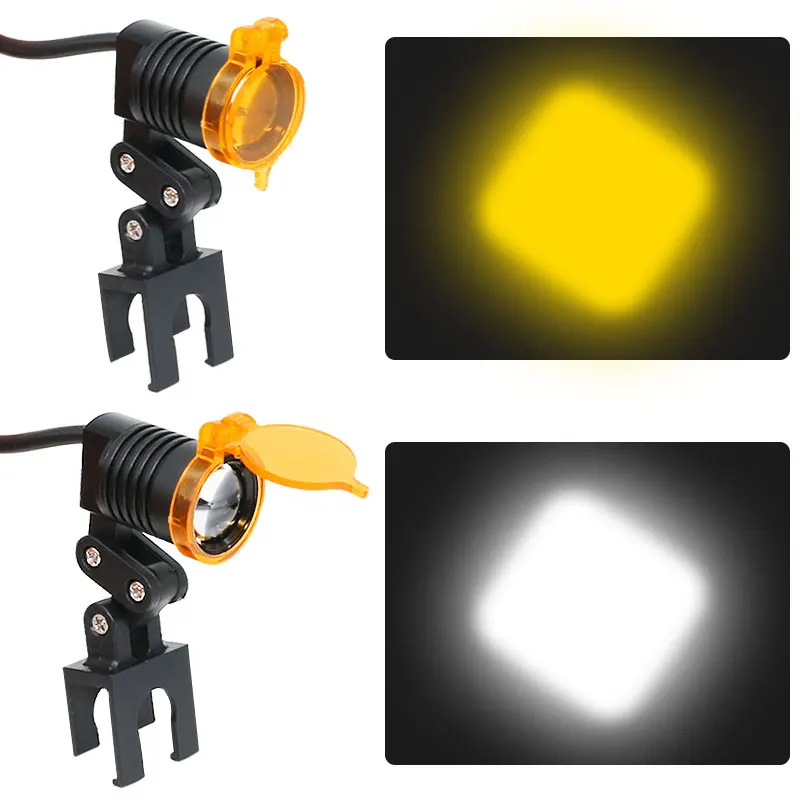 3w LED Zahns chein werfer oral ent Zahnarzt Scheinwerfer einstellbare Helligkeit mit schwarzem Clip gelb Filter wiederauf ladbare Batterie