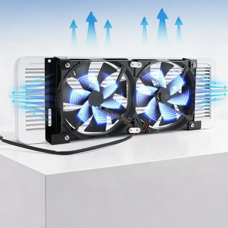 L5BC Motorhome Fridge Vent Fan 12V with Vent Mount Bracket Support