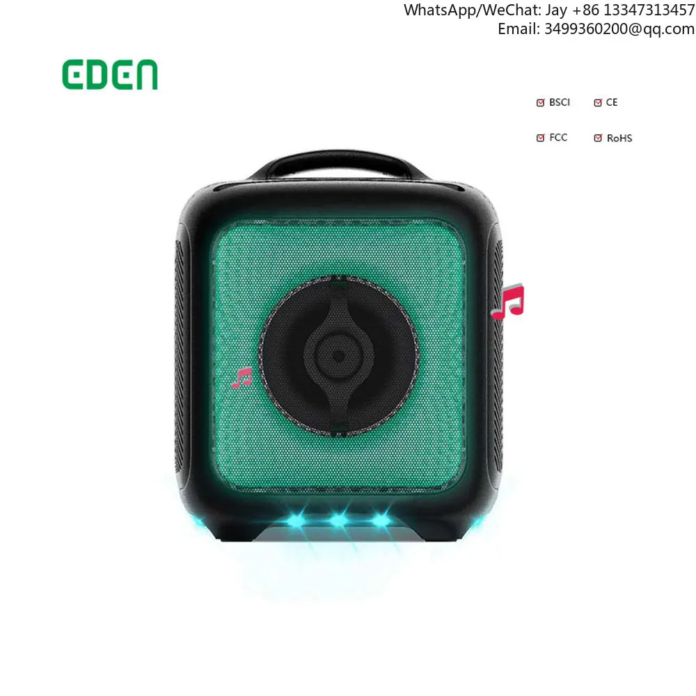 

EDEN New Product Party Bluetooth Karaoke Partybox Caixa De Som Multimedia Battery Powered DJ Portable Speakers