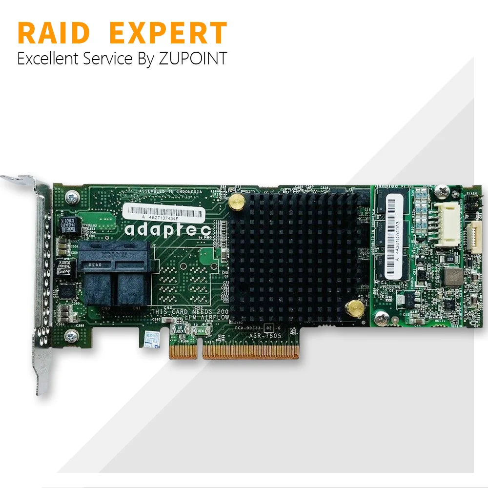 Imagem -03 - Adaptador de Cartão Controlador Raid 6gbps 1gb de Cache Sas Sata Pci e 3.0 Expansor Zupoint-asr7805