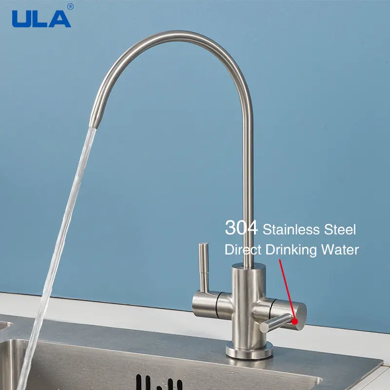 ULA Stainless Steel Kitchen Water Filter Faucet Drinking Water Tap Reverse Osmosis Drinking Water Filter Sink Tap Kitchen