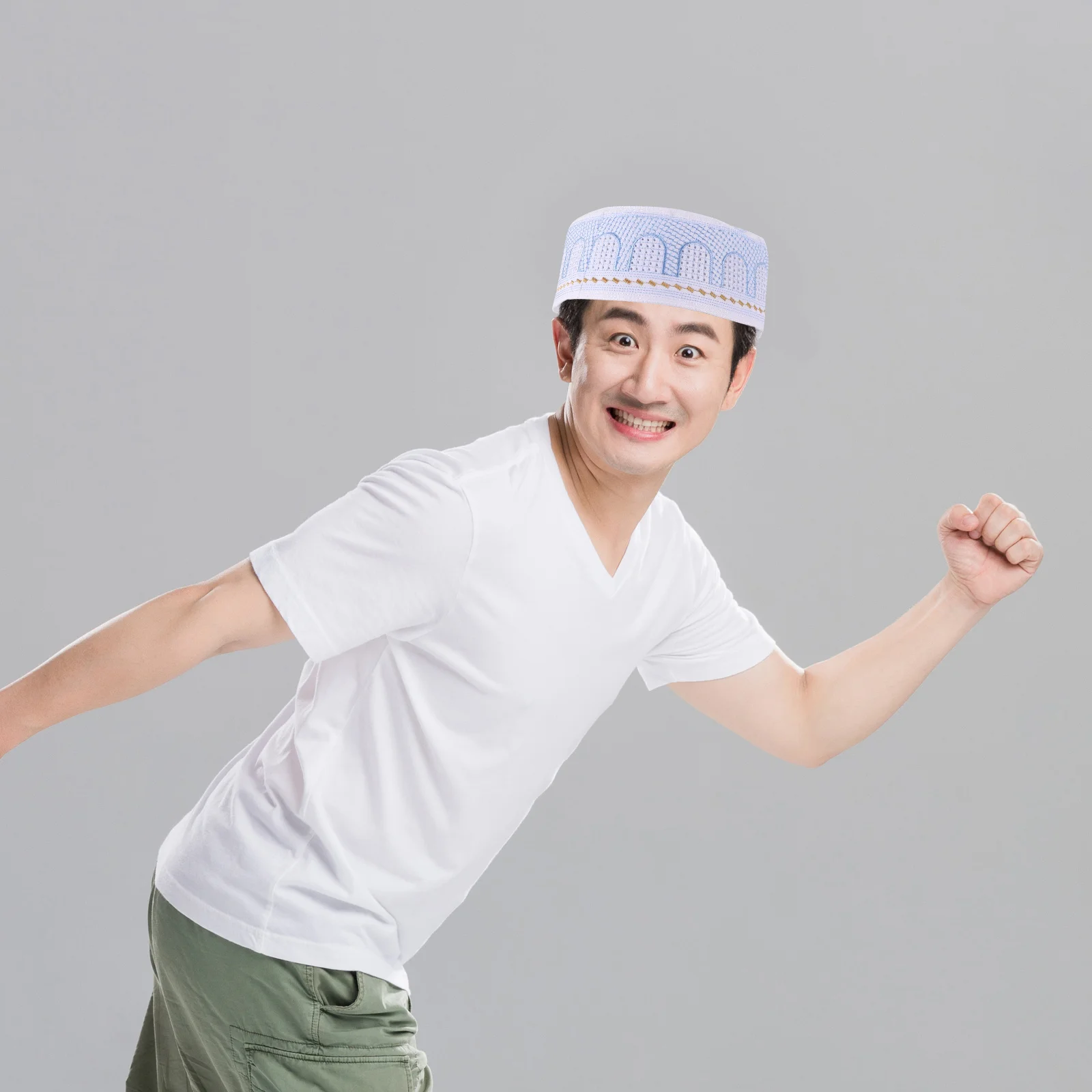 Unique Blend Cultural Heritage Modern Craftsmanship Islamic Hat for Men's Prayer and Festive Use India Hat Islamic Caps for Men