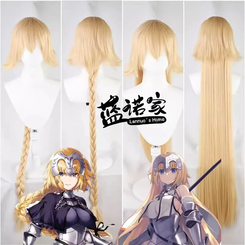 

Аниме Fate Apocrypha Joan Cos, парик для косплея, Хэллоуин, карнавал, реквизит для вечеринки, синтетические волосы, термостойкое волокно + шапочка для парика