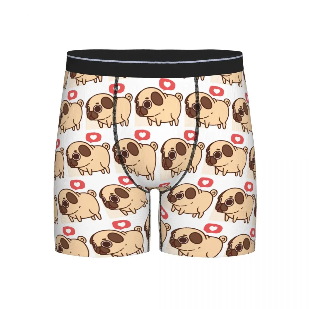 

Long Boxer Underpants Shorts Puglie Pug Panties Male Ventilate Underwear for Homme Man Boyfriend Gifts