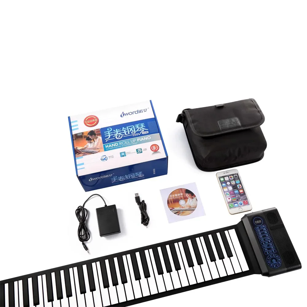 

IWord Professional S3088 Silicon Flexible 88 Keys Hand Roll Up Piano Built in Dual Speakers