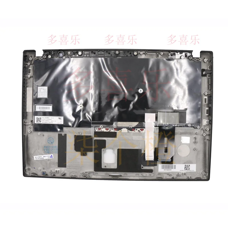 ZMZM Baru untuk Lenovo ThinkPad T490S Palmrest US Keyboard Bezel Cover W/FP 02HM280