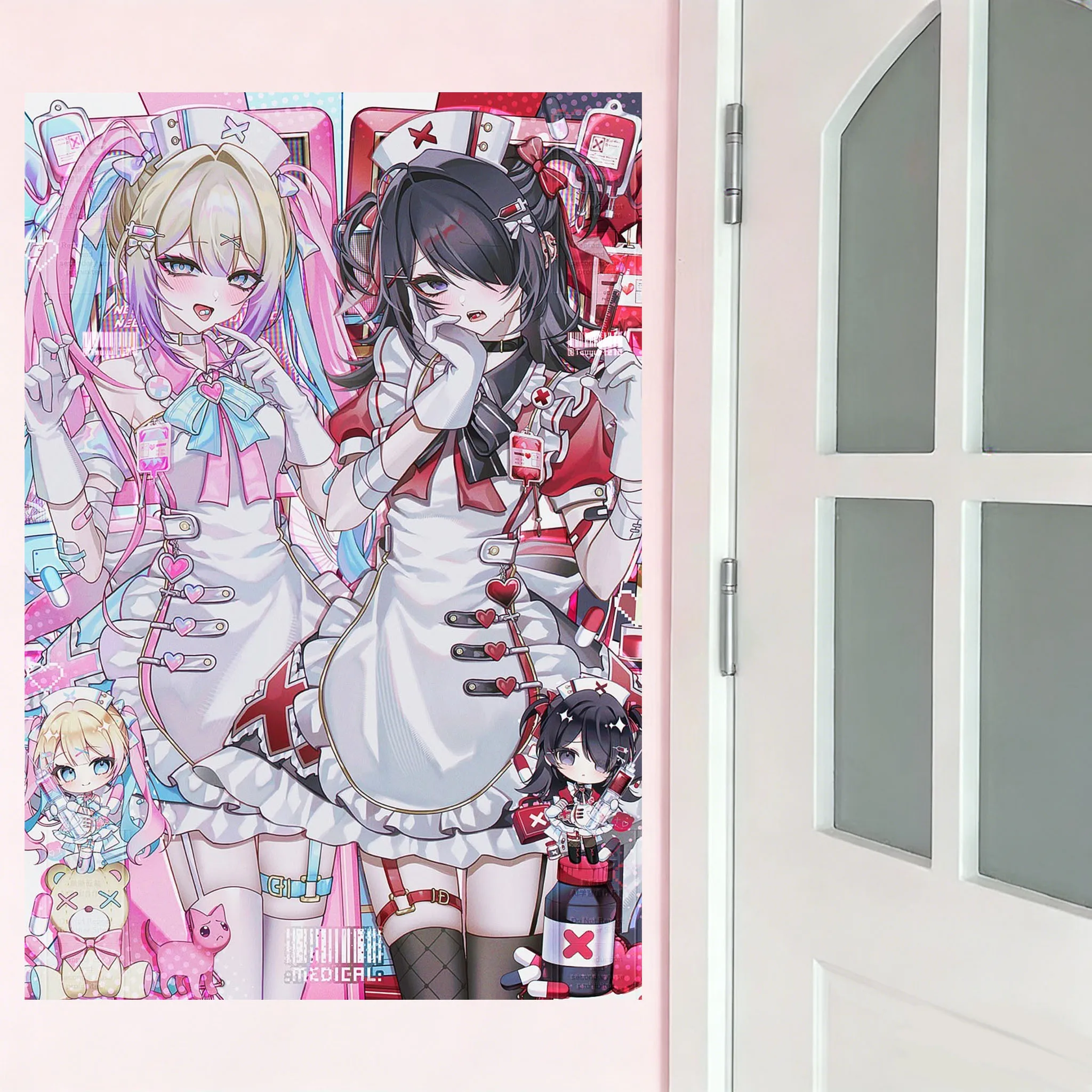 1pc Needy Girl Overdose Tapestry Kangle&Amechan Perfect Gift for Fans Wall Hanging for Bedroom Dorm Room Decor Anime Merchandise