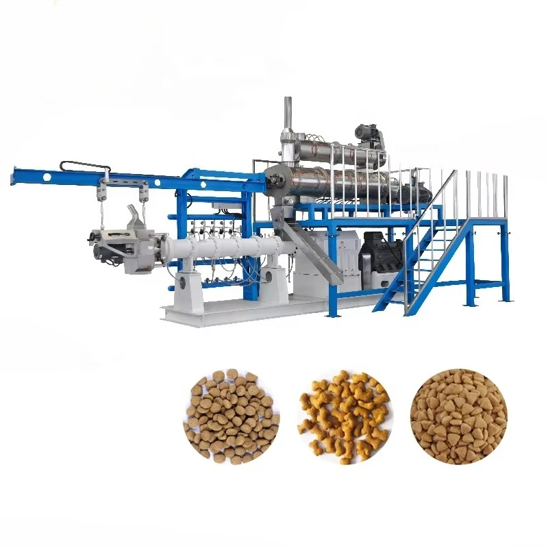 Automatic Pet Food Processing Machine New Condition for Small Wet Dog Cat Food Birds Inflated Kibble Extruder