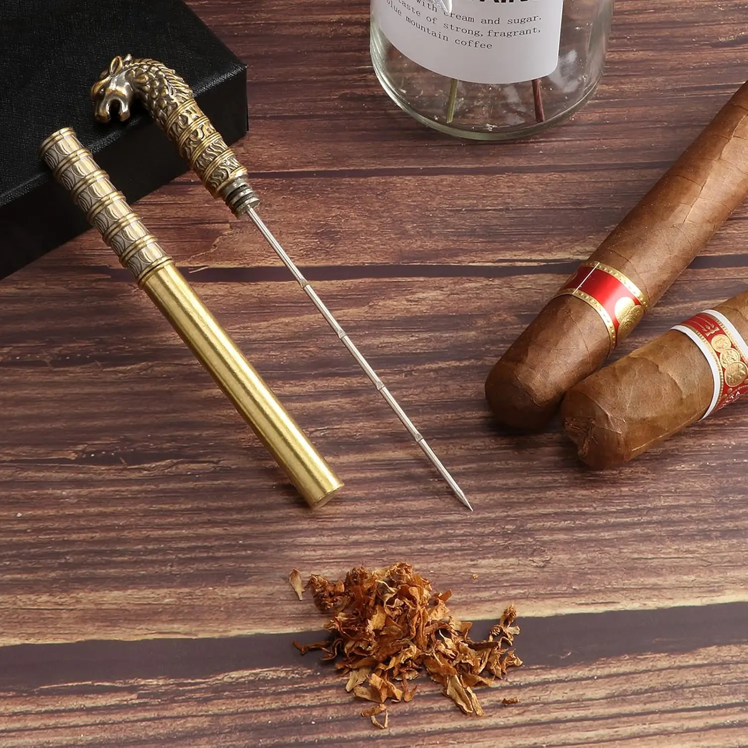 Vintage Cigar Draw Enhancer Tool, Stainless Steel Precision Needle for All Size Cigars