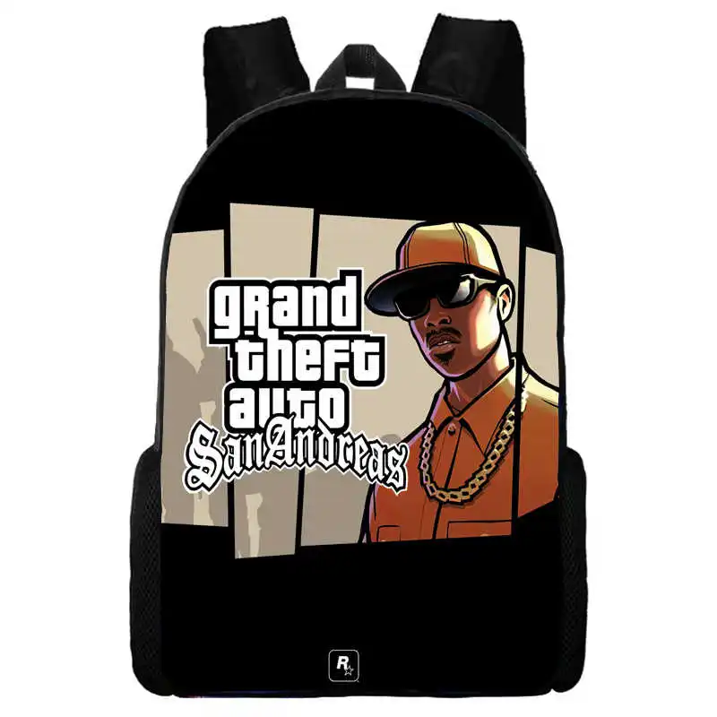 Mochila für Grand Theft Auto Collage Schult aschen für Jungen Mädchen wasserdicht College School Abenteuers piel Gta Bag Print Bücher tasche