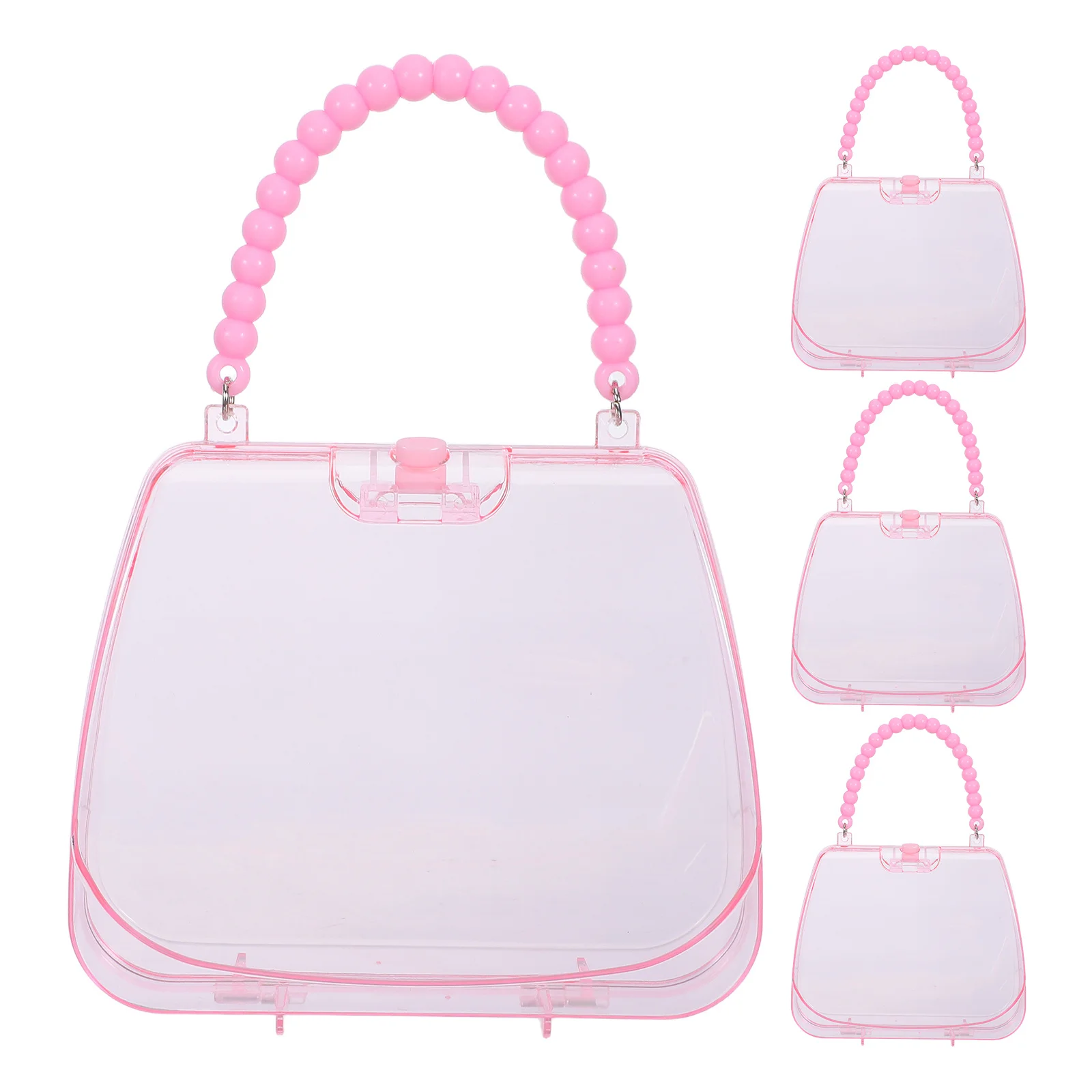 

4Pcs Portable Jewelry Box Handle Princess Design Organizer Girls Hair Accessories Earrings Necklace Storage Case for Women