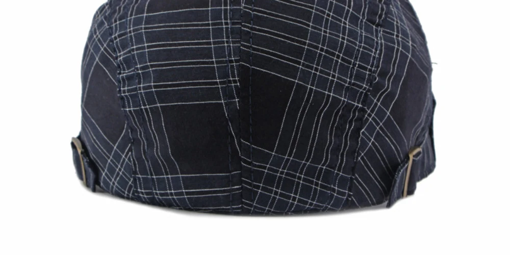 HT5139 Herren- und Damen-Baskenmütze, Retro-Künstler-Malermütze, Unisex-Karo-Flatcap, Frühling-Sommer, verstellbare Baskenmütze – Detail 10