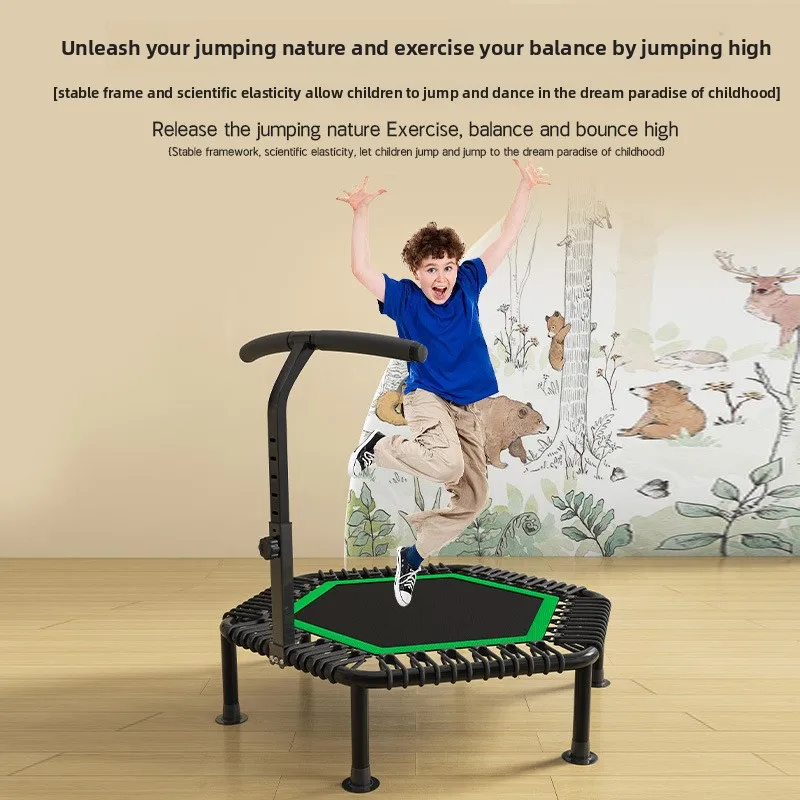 2026 40-Inch Hexagonal Foldable Eco-Friendly Indoor Fitness Trampoline for Unisex Usepromote sales