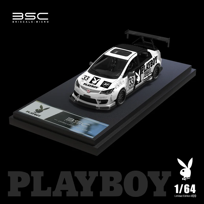 BSC 1:64 Honda Civic FD2 playboy Regular alloy car model