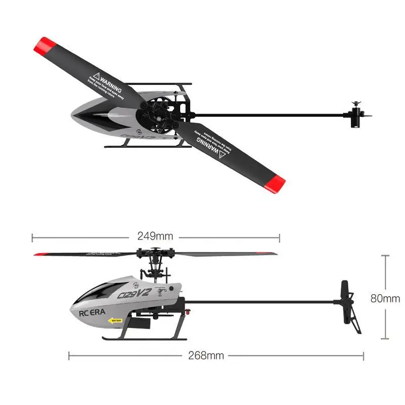 Mini helicóptero de Control remoto C129V2, cuatro canales, avión de juguete de un solo Rotor, modelo de avión rodante de una pieza, juguetes y pasatiempos