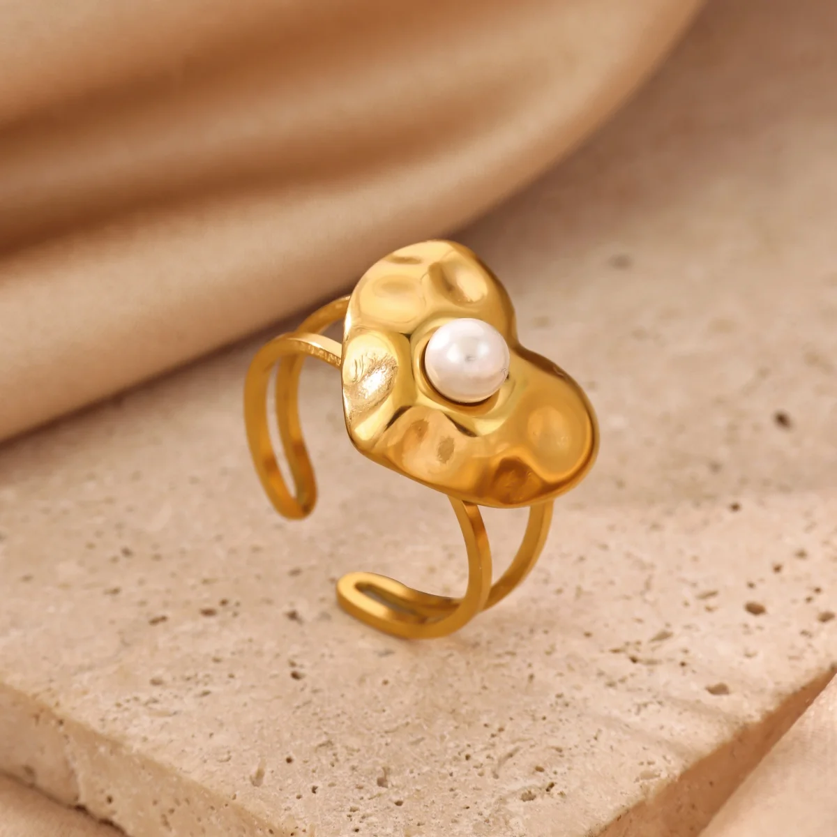Classic Start Women's Rings 18K Gold Color Stainless Steel Sparkling Flower Design Jewelry Ring Gift Free Shipping Y2K