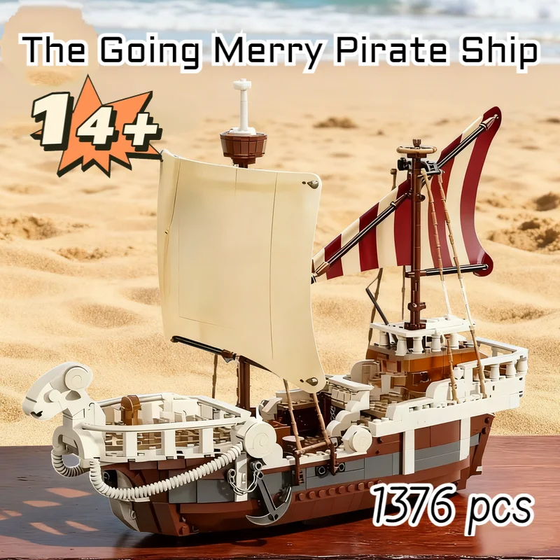 

2026 75639 New Hot 1376PCS Adventure Ship Building Blocks Boat Sets Creative Assembly Bricks Toys For Kid Birthday Gifts