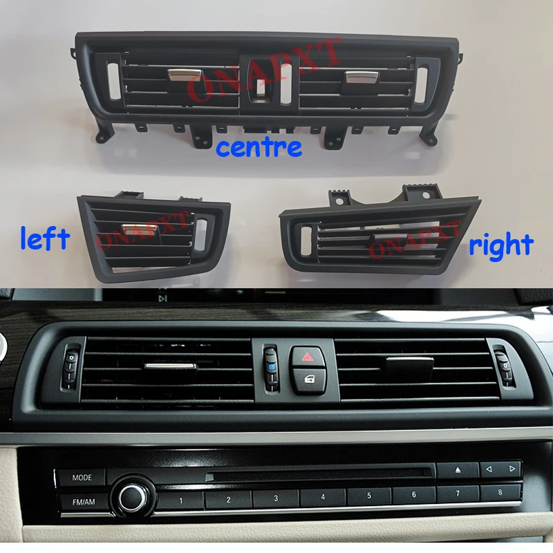 LHD Zentral/Hinten/Links Für BMW 5er F10 F11 F18 520i 523i 525i Kein Chrom Klimaanlage Grille AC Vent Outlet Panel