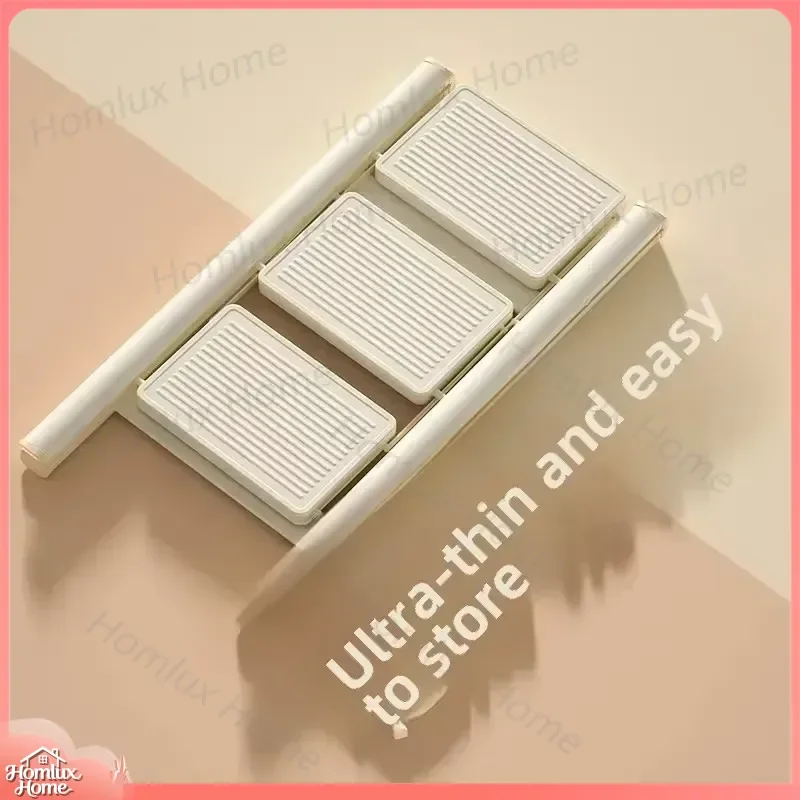 3 Step Folding Ladder Steel Step Stool for Adults 330 lbs Capacity Kitchen Ladder Home Use Loft Bed Ladder Space Saving