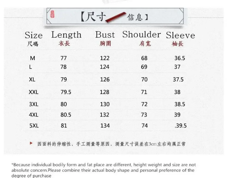 Fashion Costume Embroidery Hanfu Mens Chinese Style Robe Cardigan Jacket Oversized Kimono 5XL Ancient Coat Male