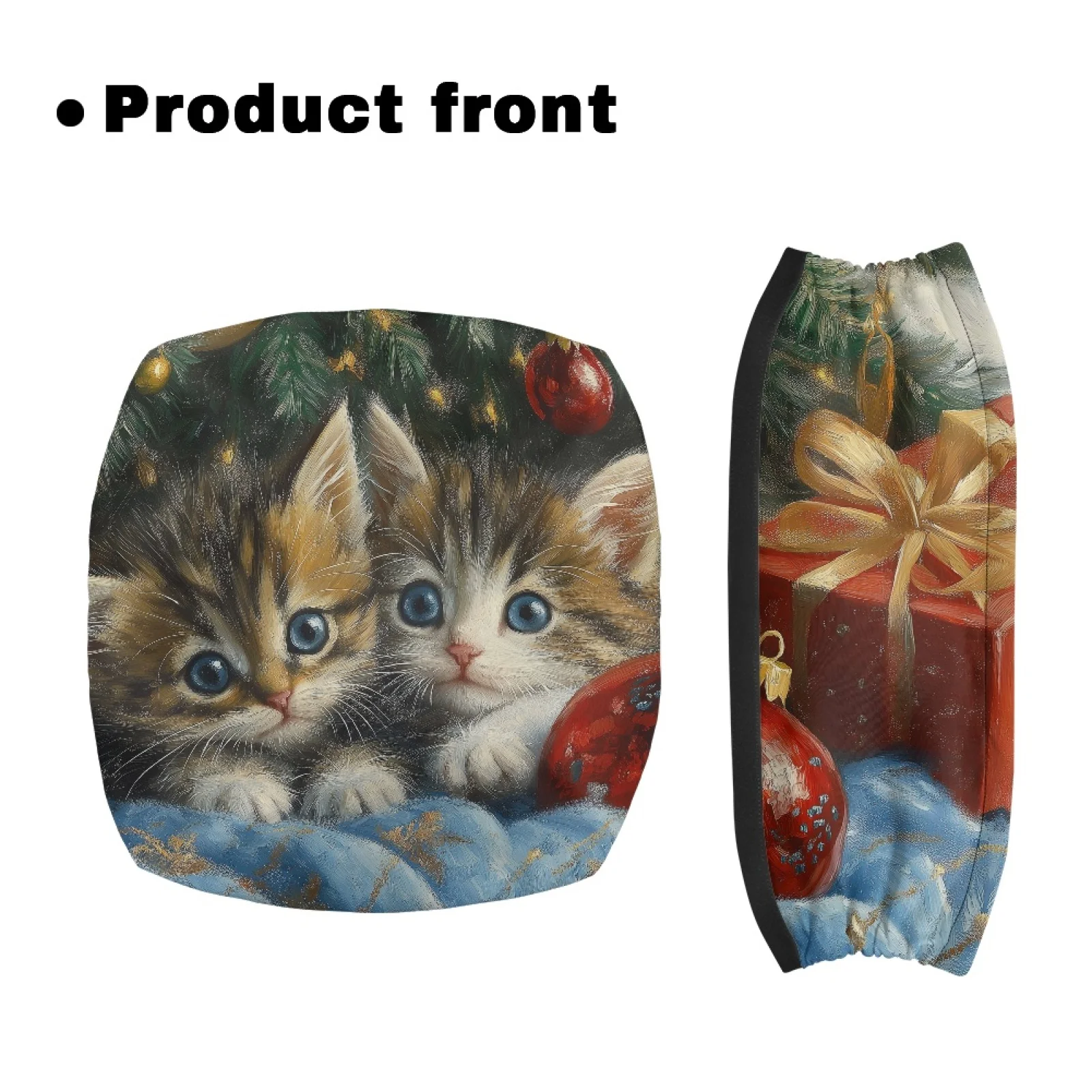 Coloranimal Cat Pattern 2 Pieces Set Walker Cover Easy to Install Rollator Seat Cover for Elderly
