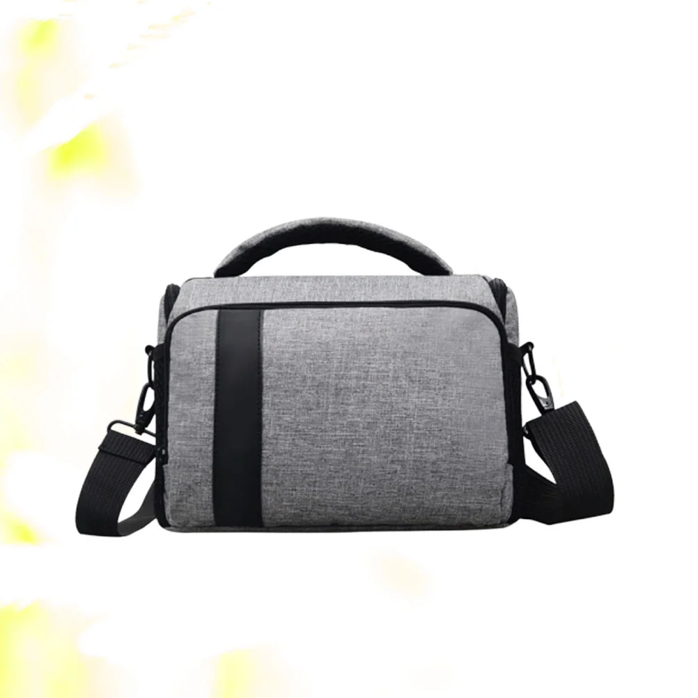 

Gray Size L Dslr Camera Single Shoulder Bag Portable Shockproof Canvas Compact Case Protective Storage for Lens Accessories