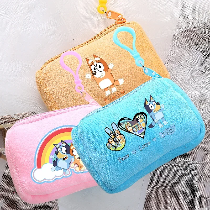 Blueys Coin Purse Square Cute Mini Wallet Soft Girls Boys Wallet Storage Pouch Children Keychain Accessories Clutch Handbag Gift