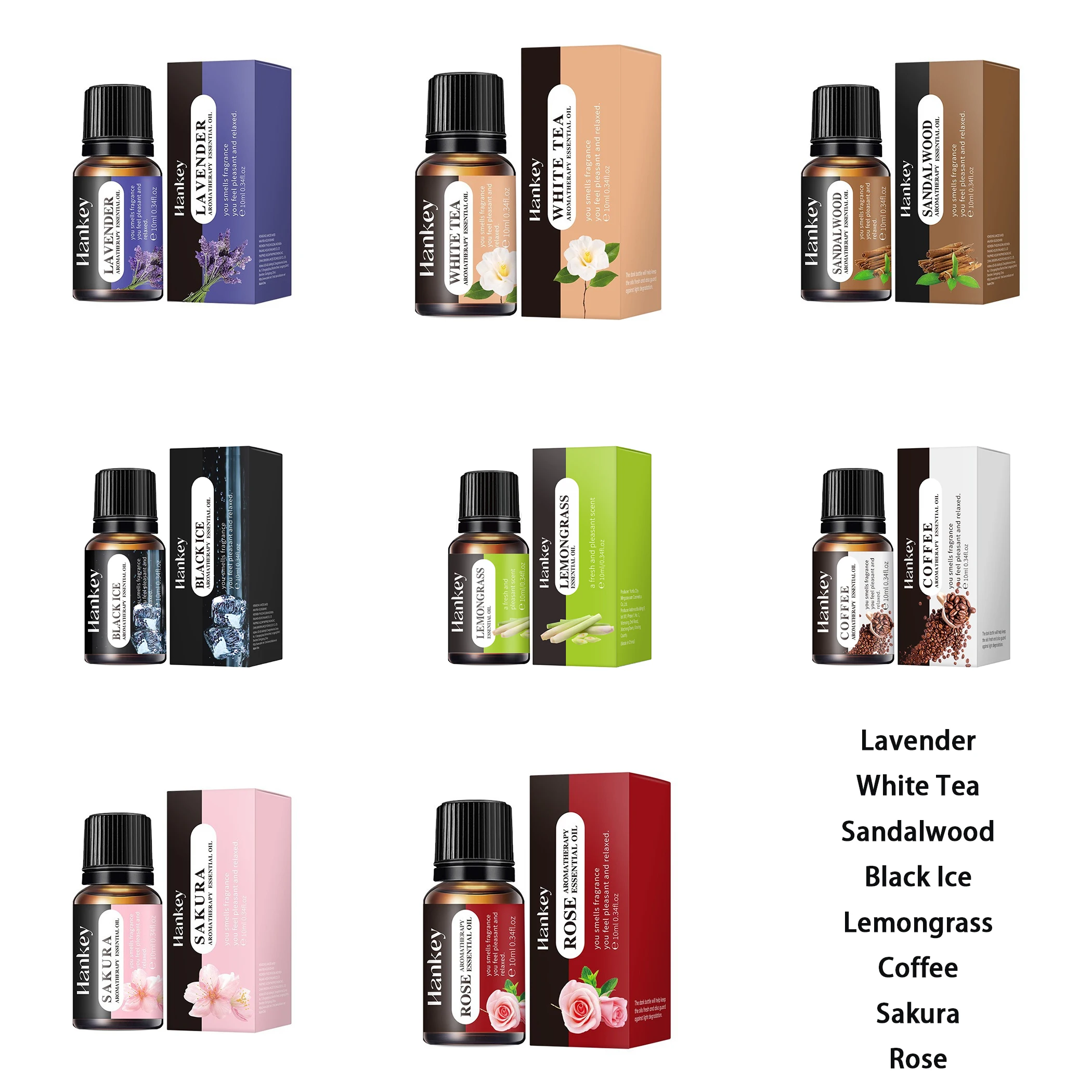 10ml Sandalwood Water Soluble Essential Oil Natural Plant Aroma Oil for Humidifier Home Car Perfume Refill Liquid