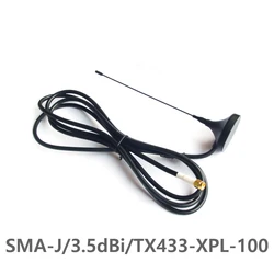 TX433-XPL-100 고품질 흡반 안테나, 433MHz SMA-J 인터페이스, 50 Ohm 임피던스, 1.5 SWR 3.5dBi 이득, 2 개