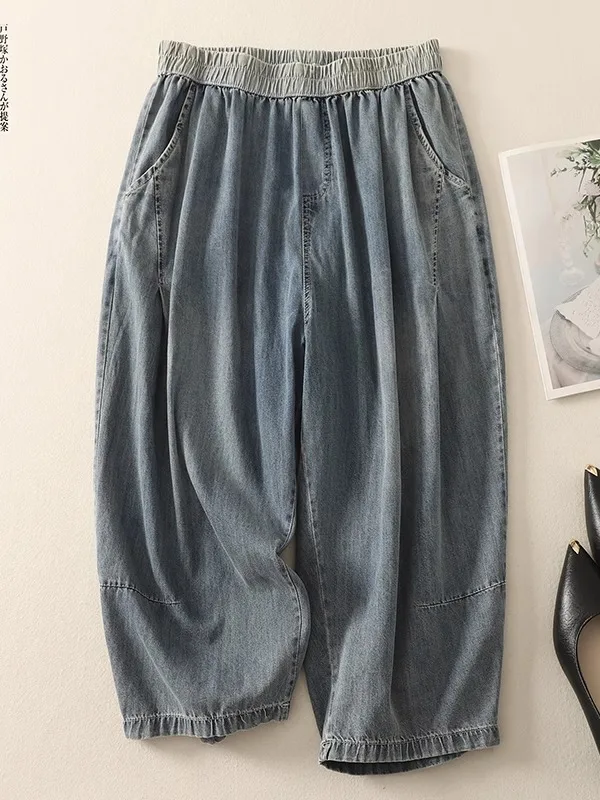 

Retro Cotton Waer Distred High Waisted Bootcut Jeans Ninepoints Relaxed Fit Casual Cargo Big Sizes Clothing