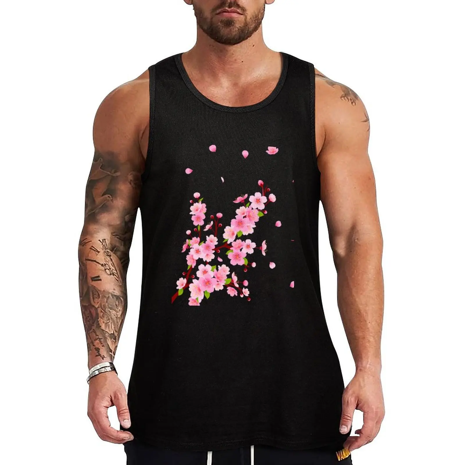 Sakura Cherry Blossom |Japanese Sakura Tank Top Gym Training Tank Top Moisture Wicking Performance