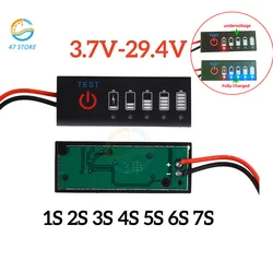 1-7S Lithium Battery Li-po Li-ion Capacity Test Power Level Indicator Board Power Display Charge LED Tester for Electric Tool