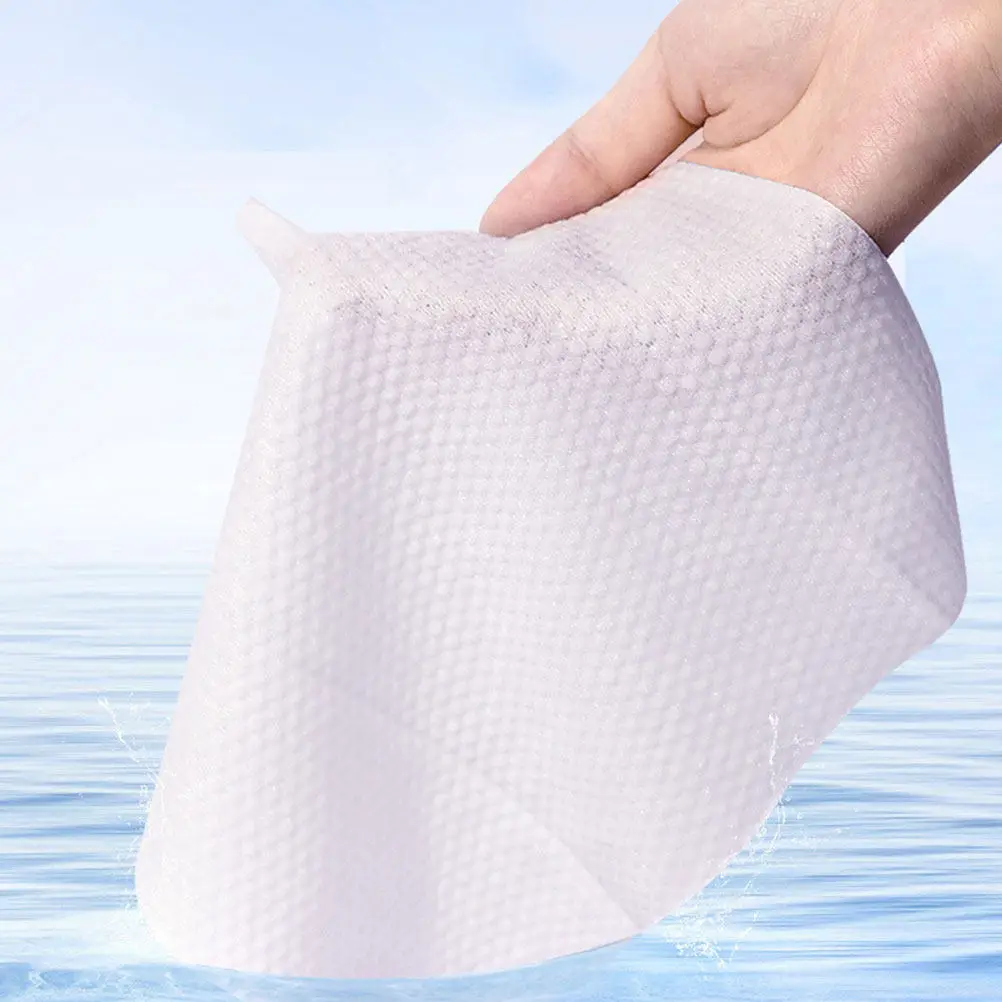 2 Rolls Soft Cotton Face Towels Disposable Facial Tissue for Makeup Removal Sweat Dirt Cleansing Dry Or Wet Use Hypoallergenic