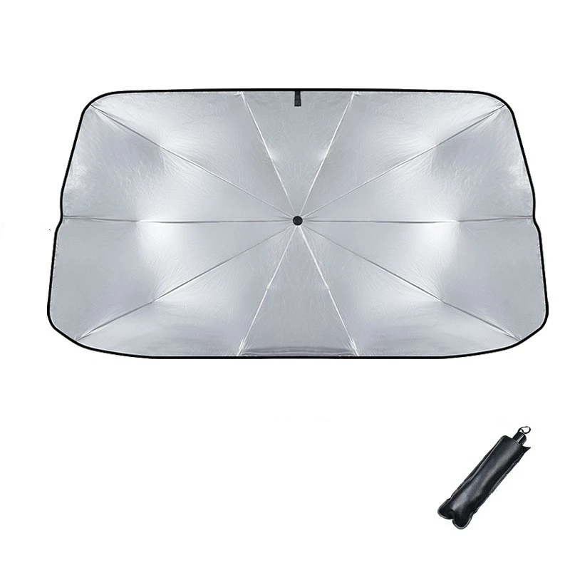 Parasol para coche, protector solar retráctil, aislamiento térmico, parabrisas delantero