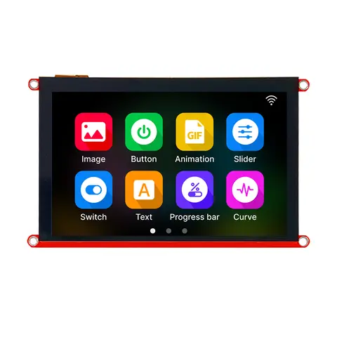 GUITION HMI 인터페이스 화면, 정전식 터치 IPS 또는 터치 없음, 5.0 인치, 800x480, 400MHz, 우성 주파수 소프트웨어 편집