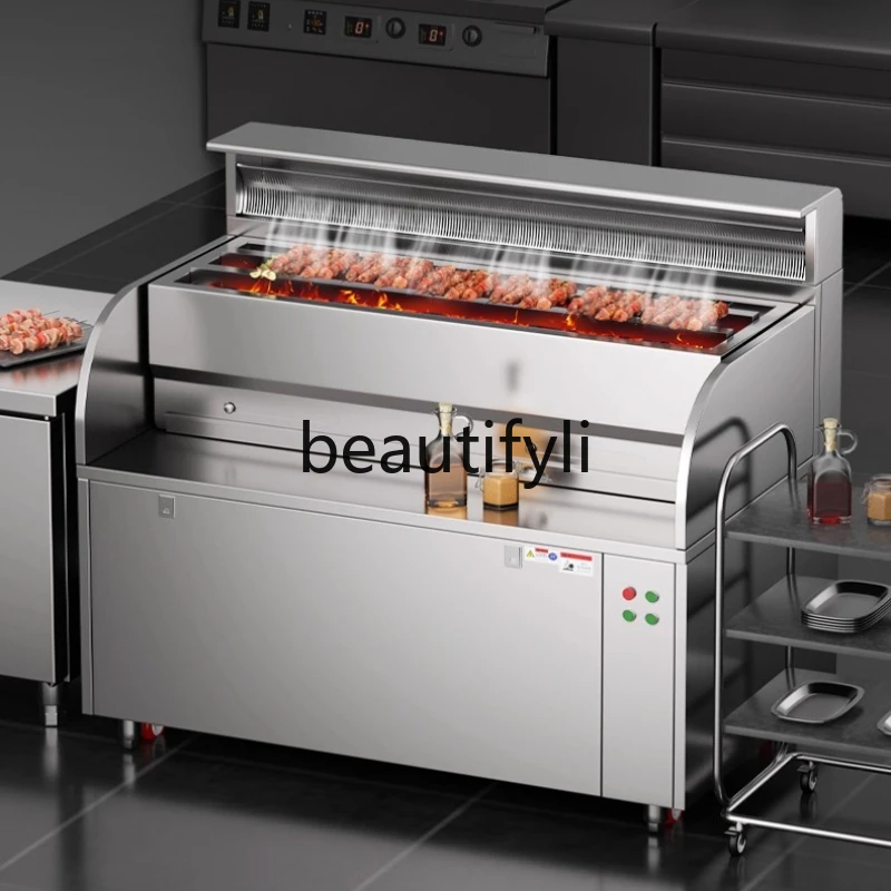 

Japanese Style Bird Roasting Oven Commercial Charcoal Grill Charcoal Fire Oil Fume Purification Integrated Machine BBQ Restauran