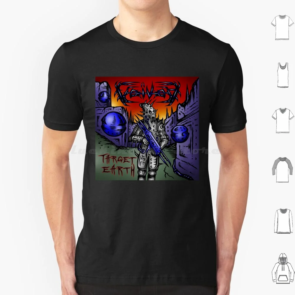 Voivod-Target Earth Album 2013 T Shirt Big Size 100% Cotton Voivod Canadian Heavy Metal Band
