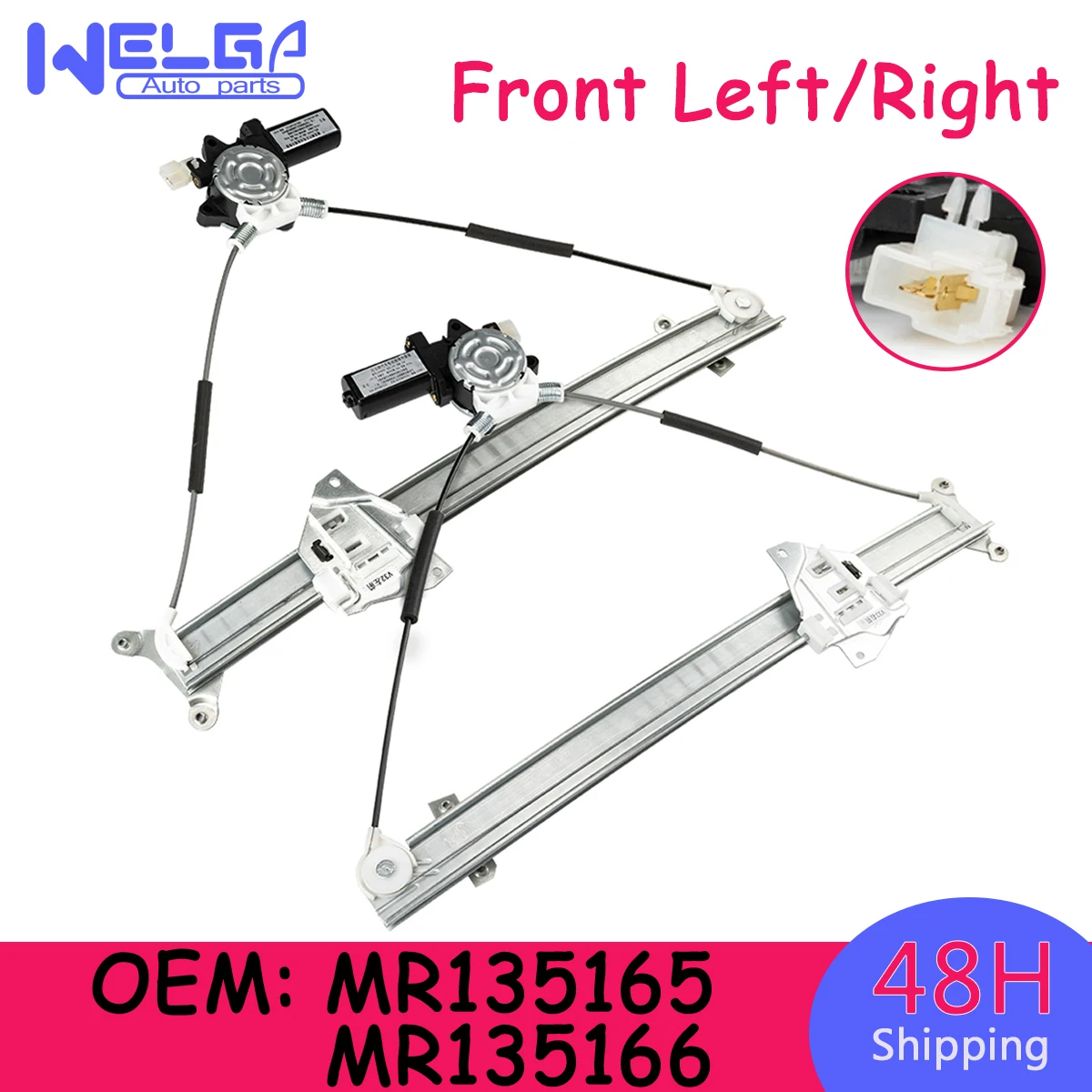 MR135165 MR135166 Front Left Right Door Power Window Regulator   w/ Motor For Mitsubishi Montero Pajero V46W V45W V44W V43W V36W