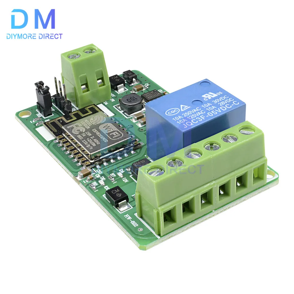 DC 7V-30V WiFi Relay Module Wireless Switch 10A 220V ESP8266 ESP-12F WIFI Delay Relay Remote Comtrol for Smart Intelligent Home