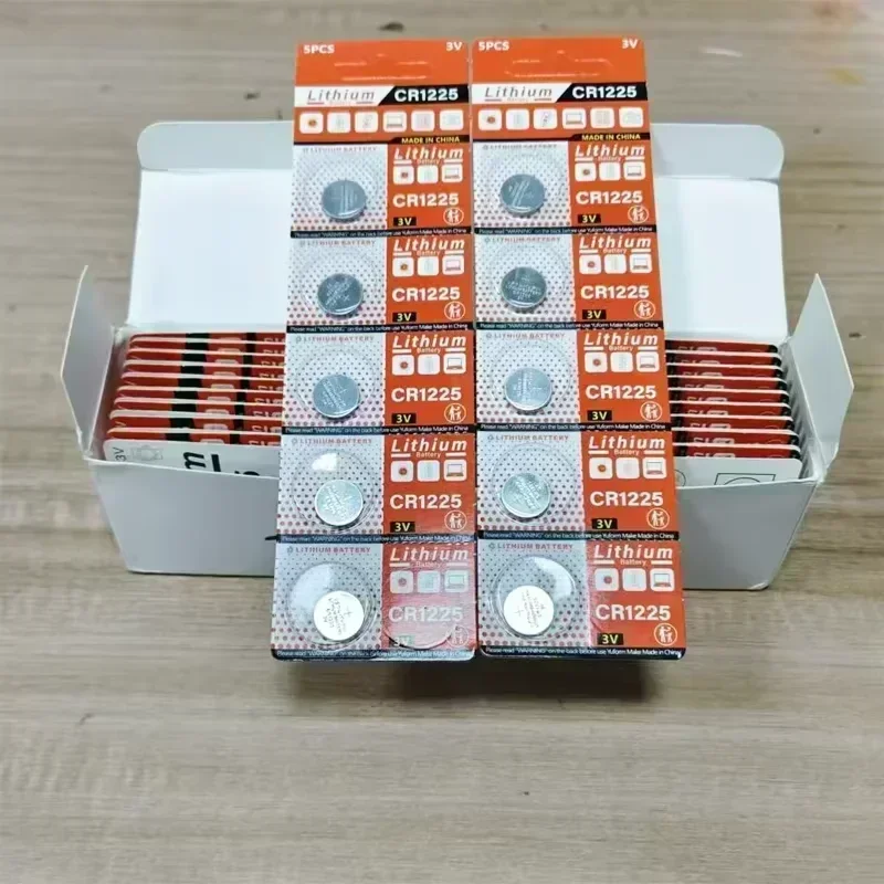 

5-100PCS CR1225 3V Lithium Battery 55mAh Button Battery Suitable for Electric Toys Calculator Watch Car Key Remote Control