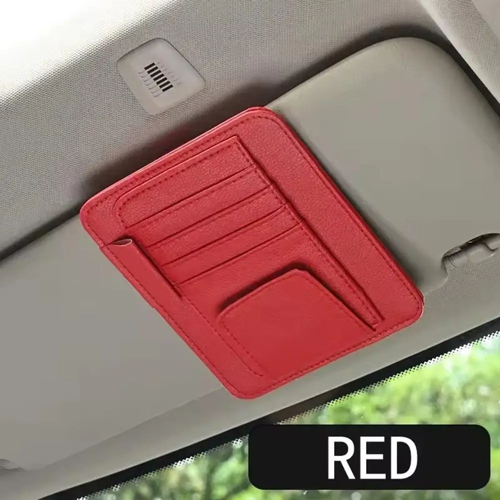 

Car Sun Visor Glasses Clip Multi-functional Car Storage Card Wallet Clip Bill/Oil Accessory Card/High-speed Storage Interio J4T7