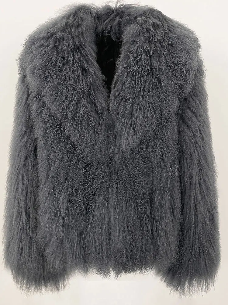 سترة شتوية سميكة جديدة لعام 2025 معطف فرو الأغنام منغوليا الطبيعية ملابس خارجية من الفرو الحقيقي ملابس نسائية للشعر للسيدات #4