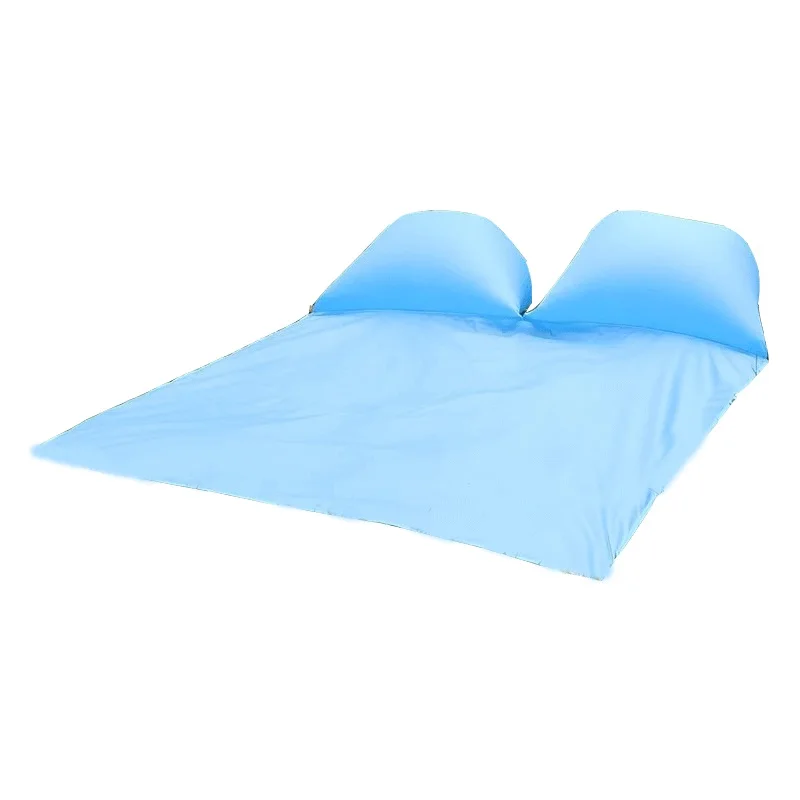 Single popular pillow picnic mat outdoor inflatable pillow bed moisture-proof cushion inflatable cushion padded beach grass mat