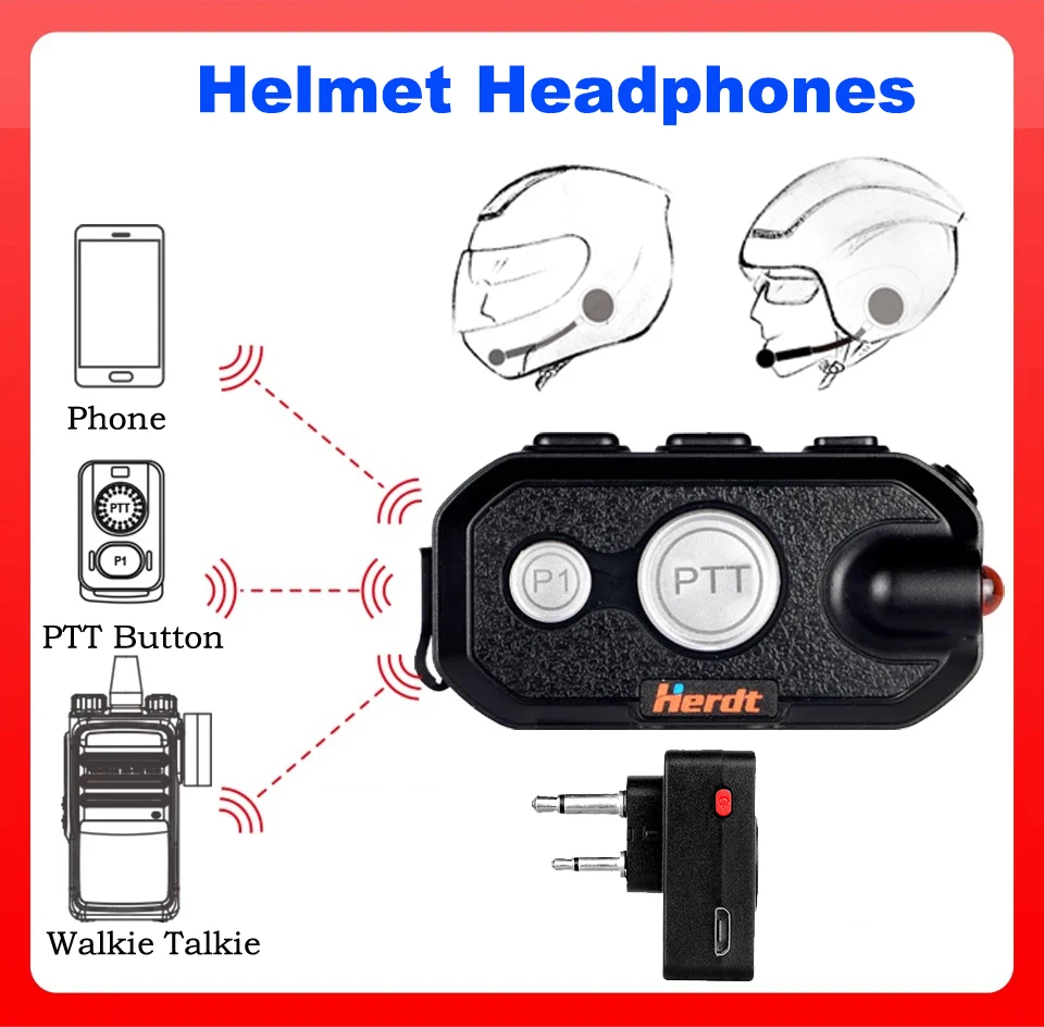 

Hands Free Walkie Talkie Helmet Bluetooth Headset Wireless Headphone Motorcycle Locomotive BT Earphone For Icom Midland Cobra