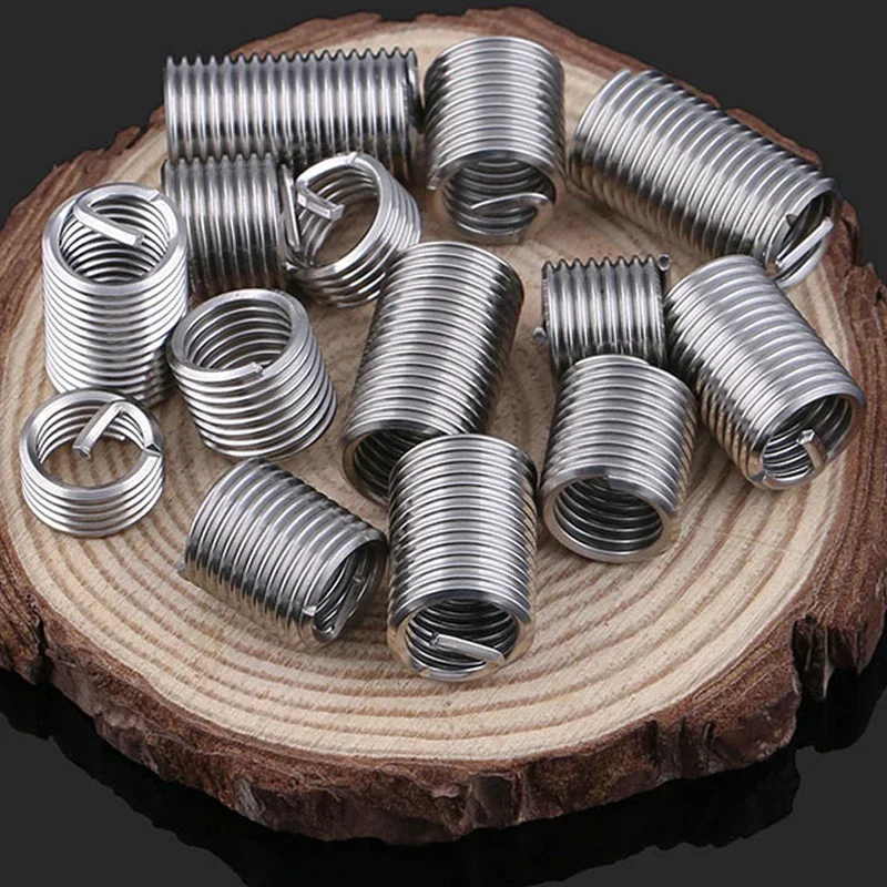 M1.6 M2 M3 M4 M5 M6~M24 Thread Insert 304 Stainless Steel Screw Tooth Sleeve Wire Thread Repair Protective Coiled Helical Sleeve