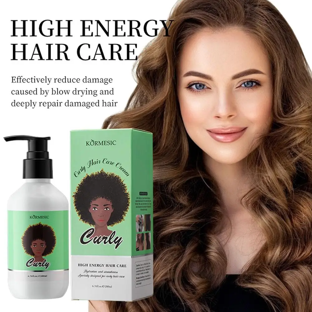 200ml KORMESIC Curl Care Cream Hair Moisturizer And Styling Aid for Lasting Hair Style Care