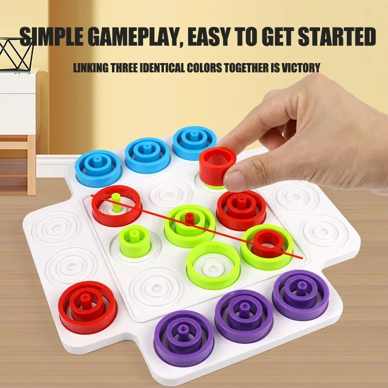 Montessori Stacking Ring Board Game Kids Educational Toys Interactive Family Party Game For Children Focus Training Puzzle Toy
