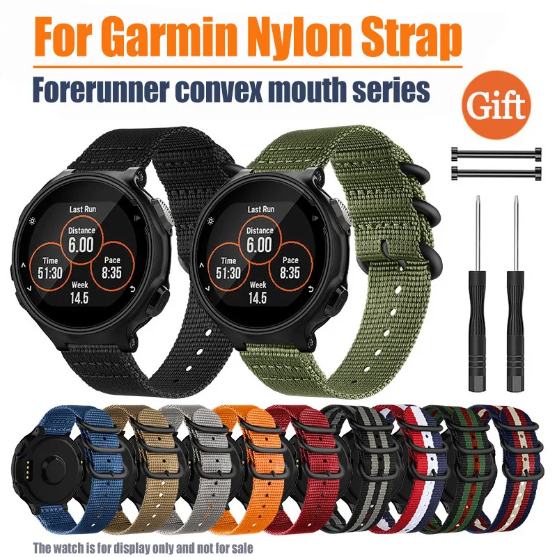Nylon watch strap for Garmin forerunner Convex mouth series forerunner220 230 235 620 735XT watchband Bracelet Wristband
